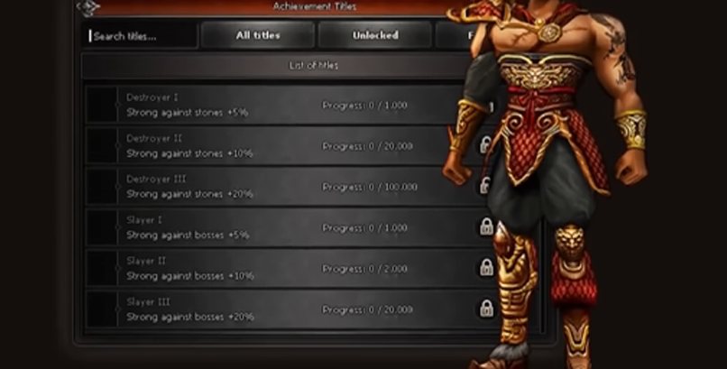 Customize & showcase character titles
