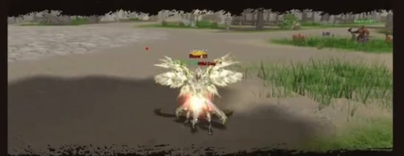 The SPACE-timed catch effect above the character